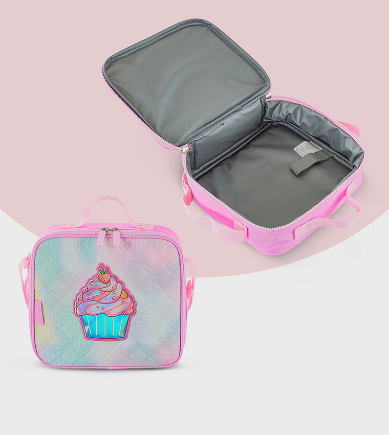 4-Piece Printed 17" 4 Wheel Trolley Backpack Set - Sugar Pop