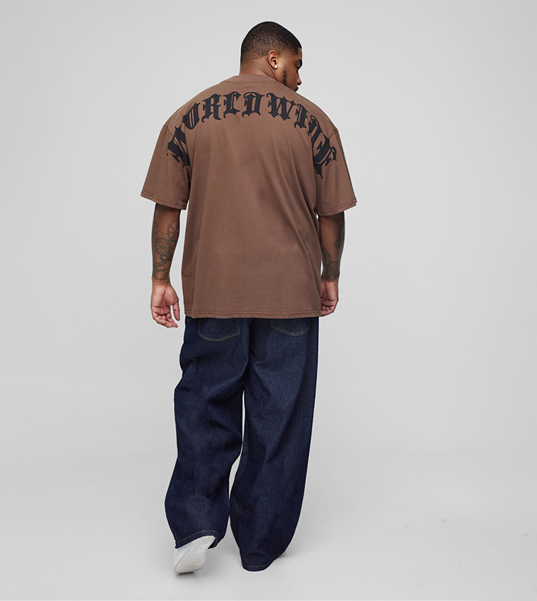 Plus & Tall Contrast Stitch Relaxed Fit Jeans