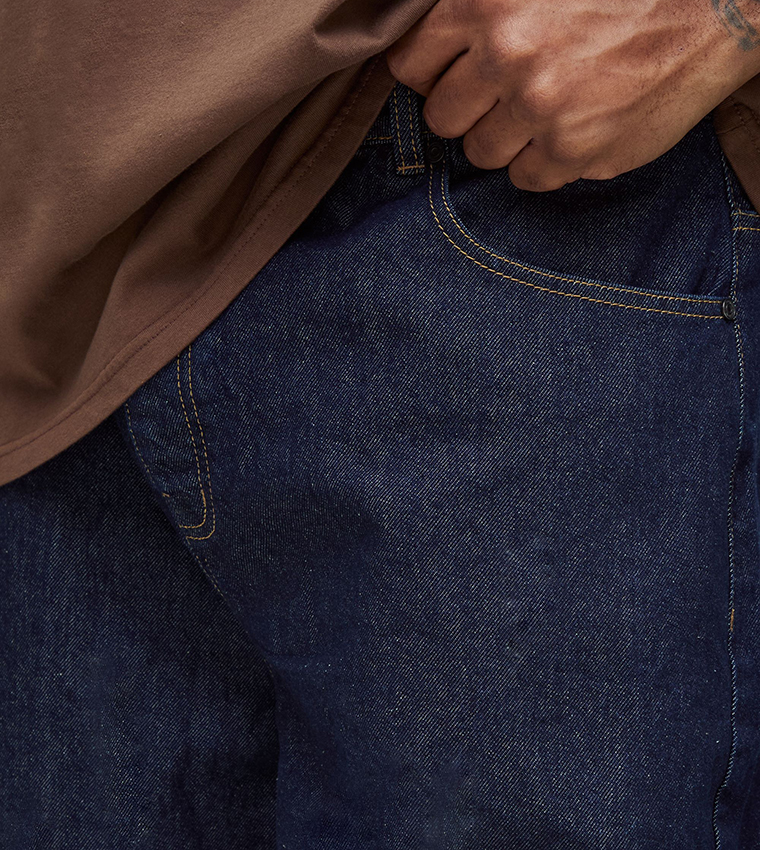 Plus & Tall Contrast Stitch Relaxed Fit Jeans