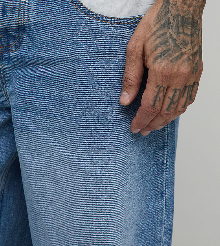 Tall Drop Pocket Detail Relaxed Fit Jeans
