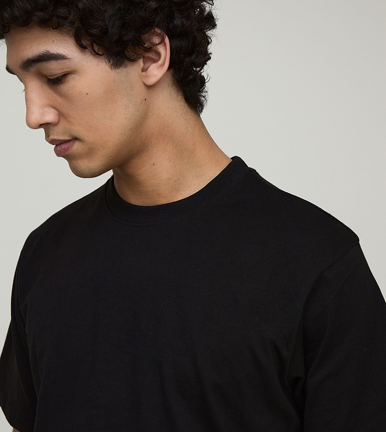 Solid Regular Fit Crew Neck T-Shirt