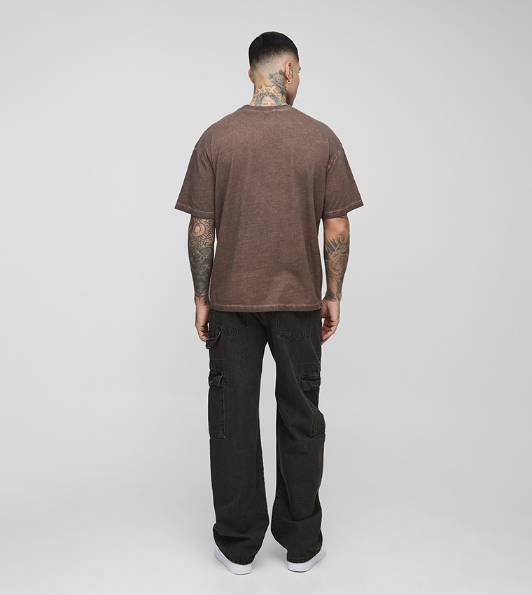 بوهو مان  جينزات واسعة  - أسود Relaxed Jeans