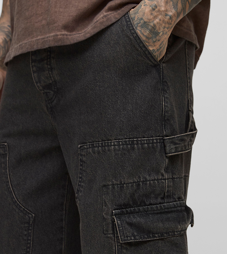 بوهو مان  جينزات واسعة  - أسود Relaxed Jeans