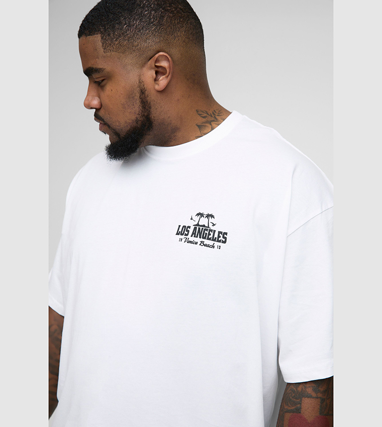 Plus & Tall Los Angeles Print Oversized T-Shirt
