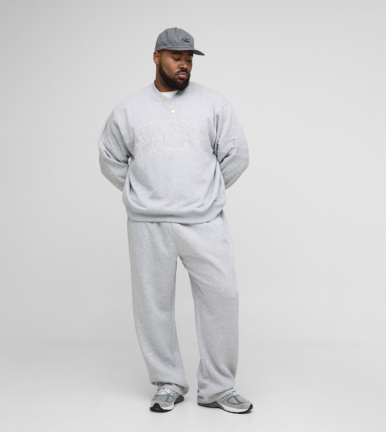 Varsity Applique Oversized V-Neck Tracksuit