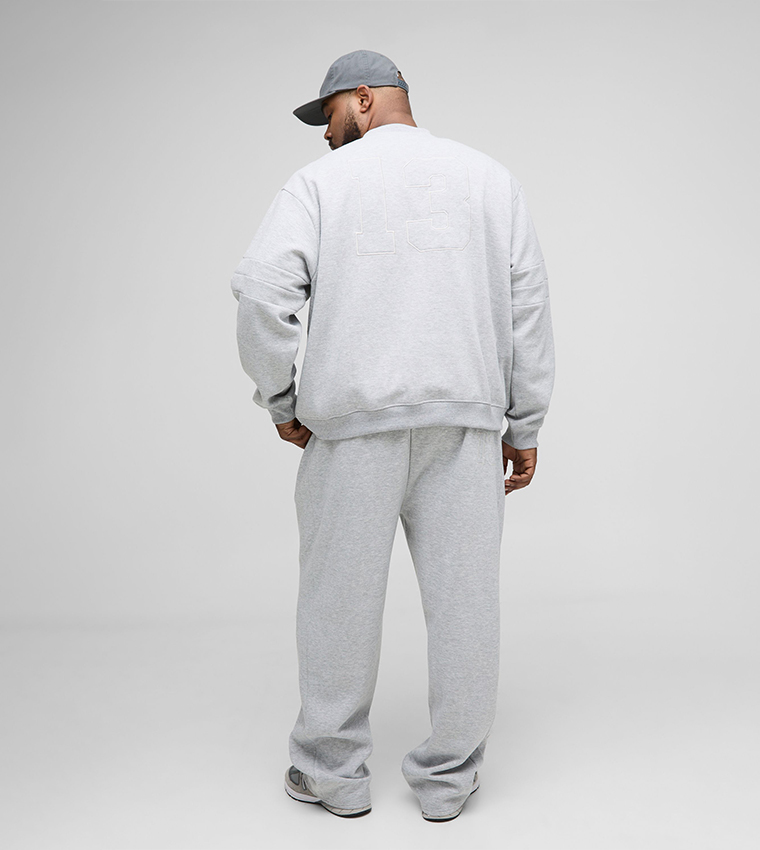 Varsity Applique Oversized V-Neck Tracksuit