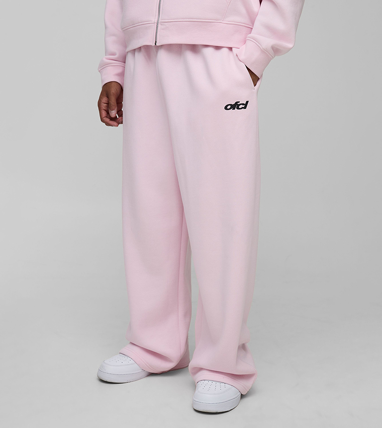 Mid Rise Wide Leg Pastel Sweatpants