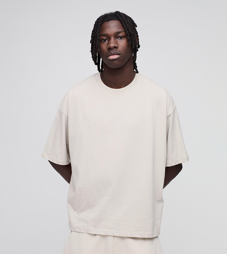 Solid Crew Neck Oversized T-Shirt
