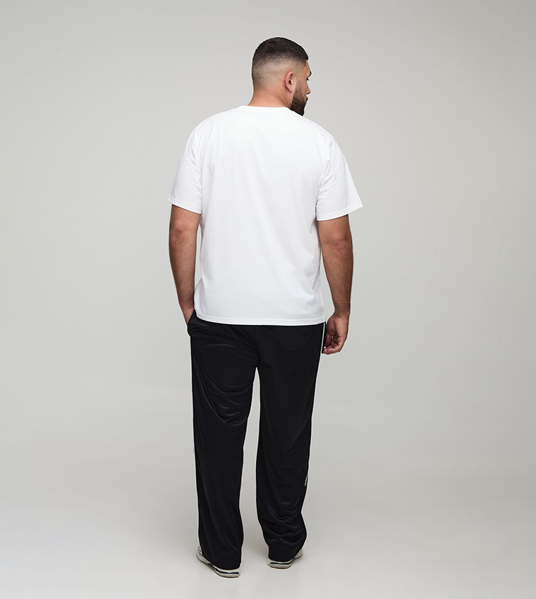 Plus & Tall Embroidered T-Shirt & Oversized Joggers Set