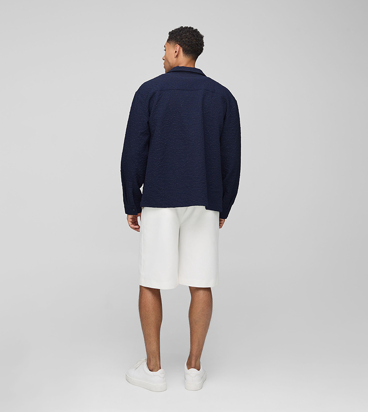 Oversized Stretch Crinkle Shirt