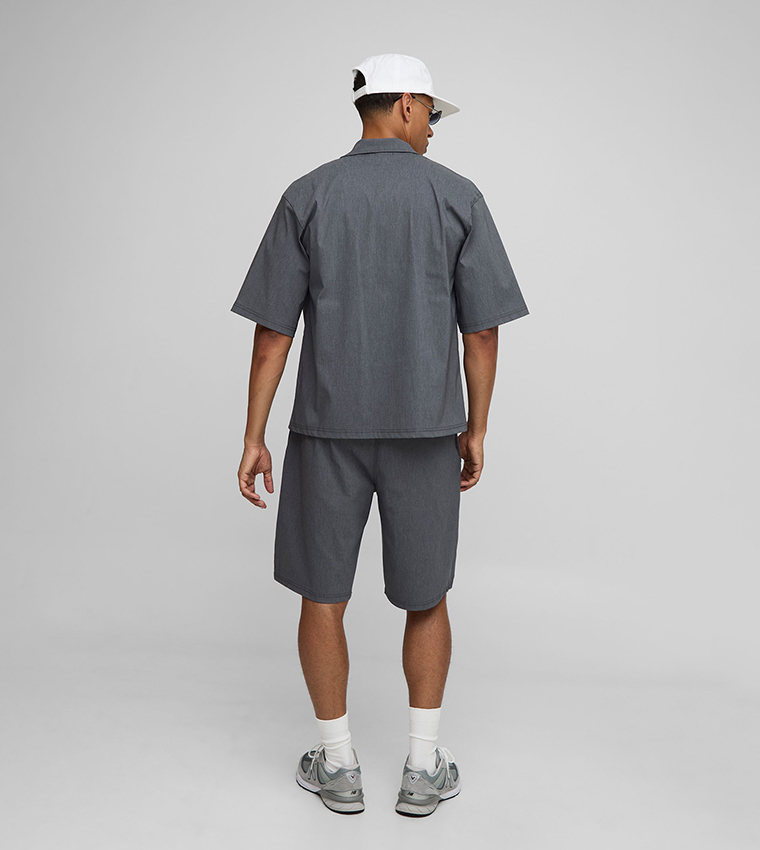 Revere Short Sleeves Marl Oversized Shirt