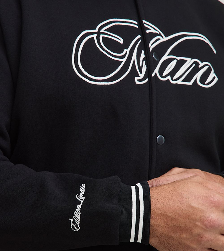 Embroidered Varsity Oversized Jacket
