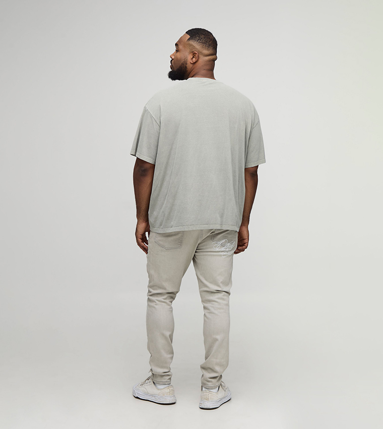 Rip & Repair Embroidered Skinny Fit Jeans