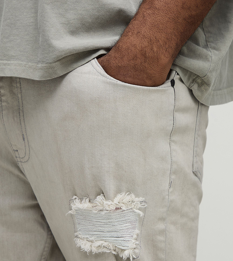 Rip & Repair Embroidered Skinny Fit Jeans