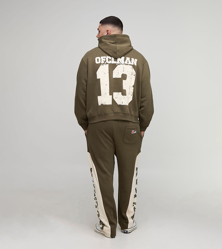 Panel Spray Wash 13 Print Baggy Fit Sweatpants