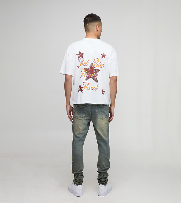 بنطلون جينز ضيق مغسول