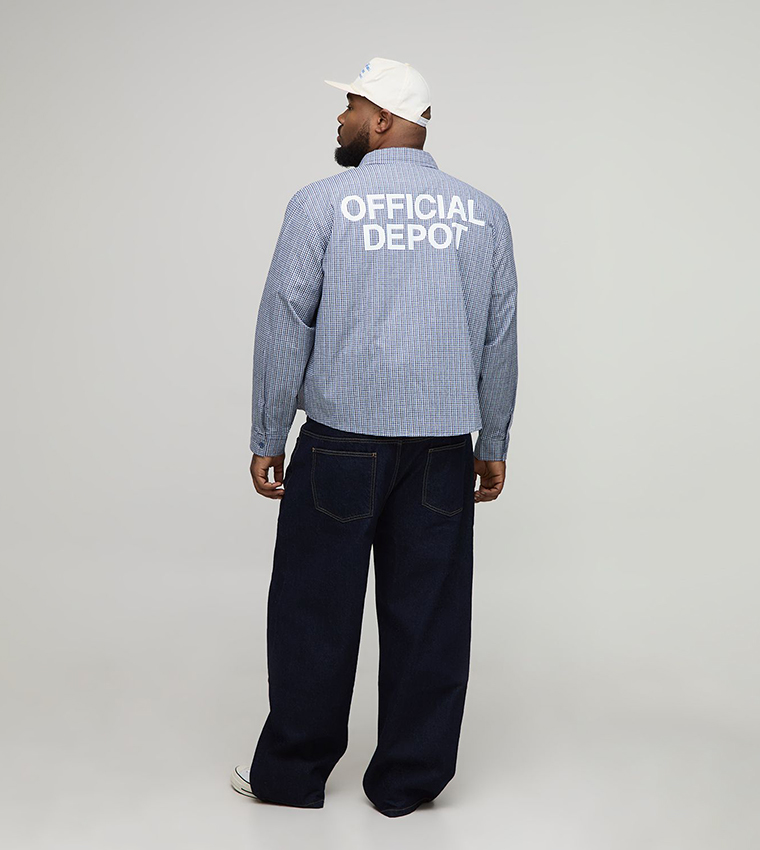 Official Depot Print Long Sleeves Oversized Shirt