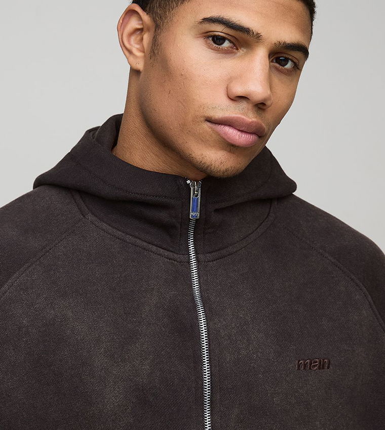 جاكيت اوفرسايز بهودي وسحاب 