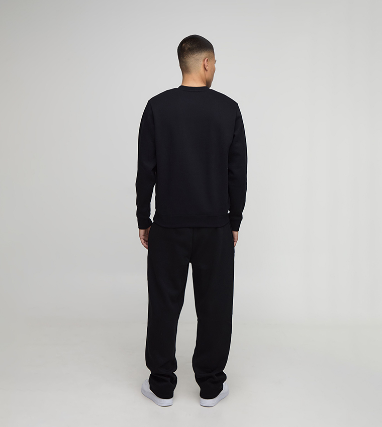 Solid Regular Fit Crew Neck Sweatshirt