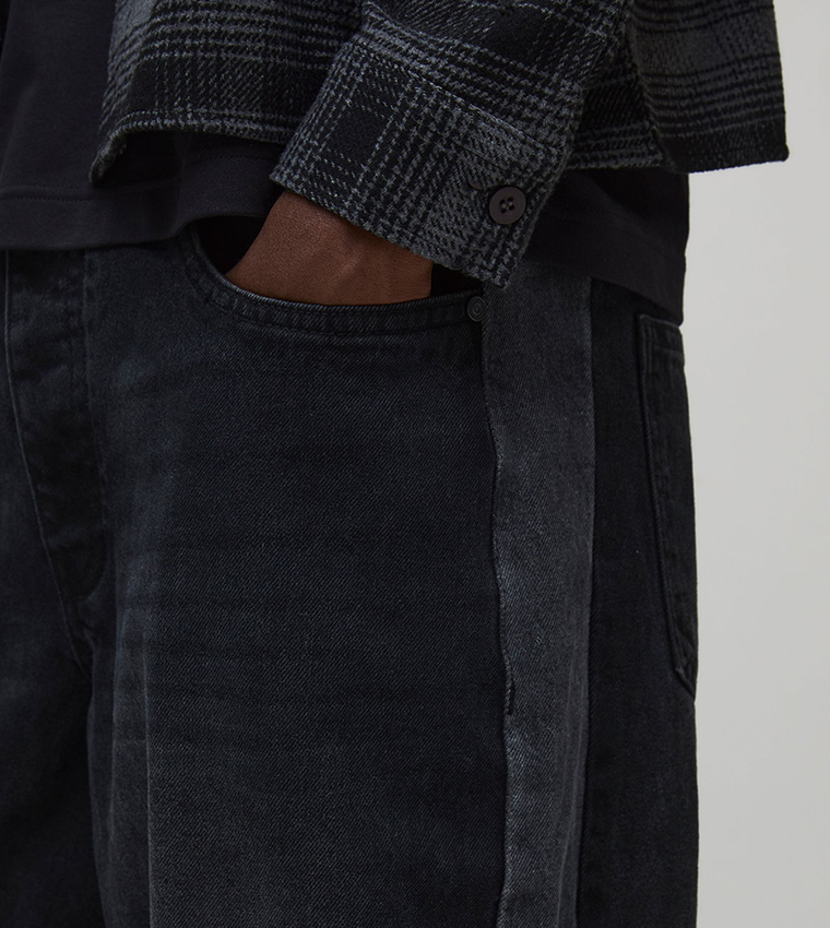 بوهو مان  جينزات واسعة  - أسود Relaxed Jeans