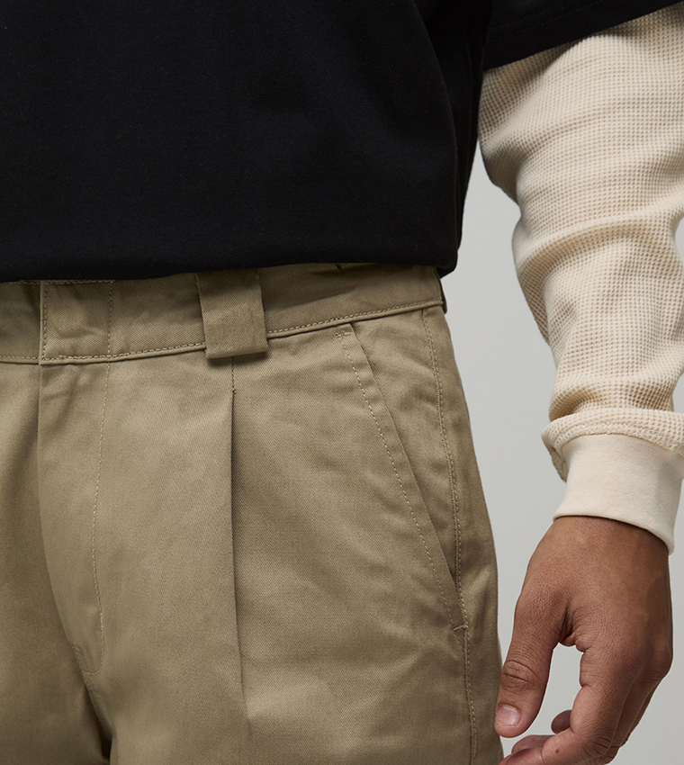 Pleat Detail Relaxed Fit Work 365 Trousers