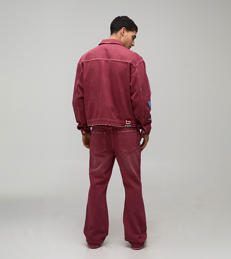 جاكيت جينز بوكسي مغسول