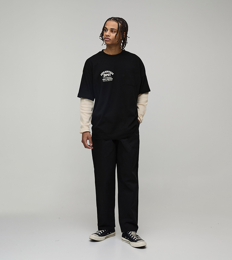 Pleat Detail Relaxed Fit Trousers