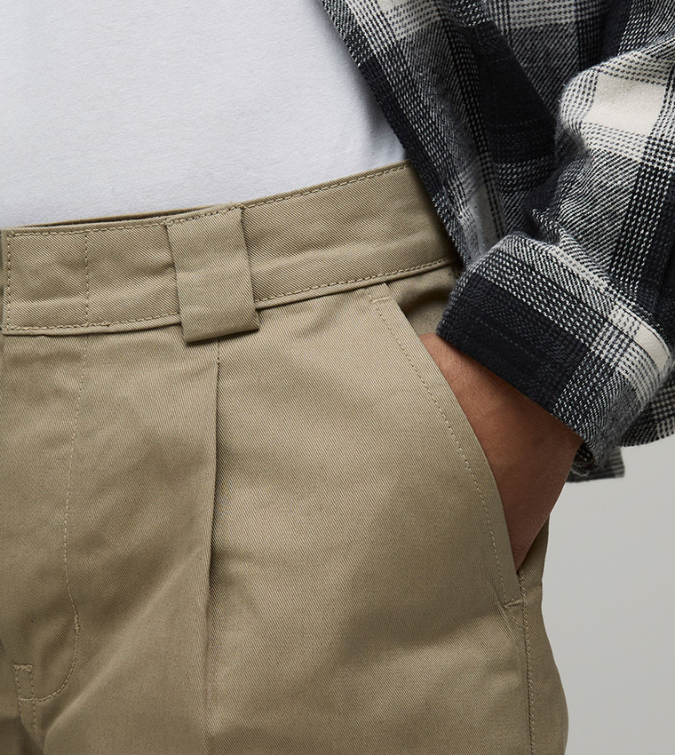 Pleat Detail Relaxed Fit Trousers