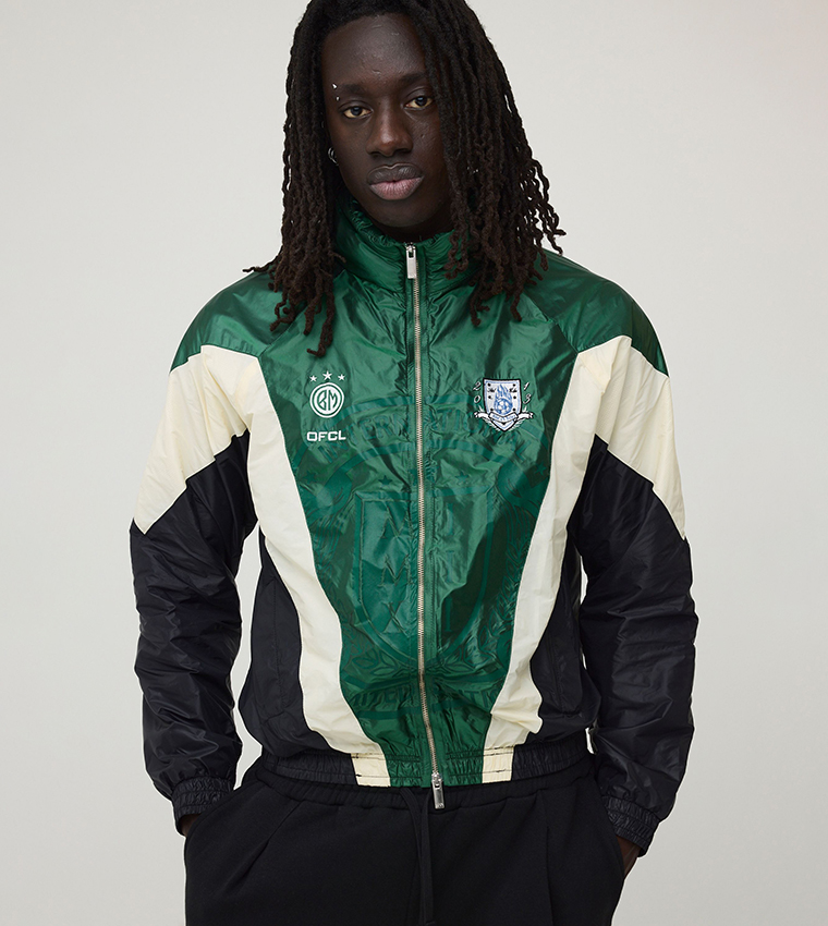 جاكيت رياضي أوفرسايز بلونين