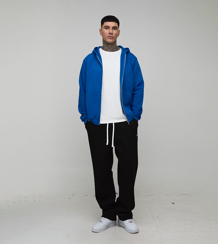 Tall Solid Regular Zip-Through Hooded Jacket