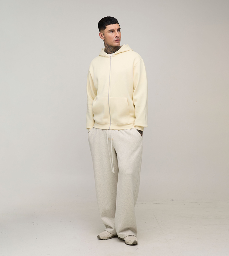 جاكيت سادة بسحاب كامل وقصة عادية للمقاسات الطويلة 