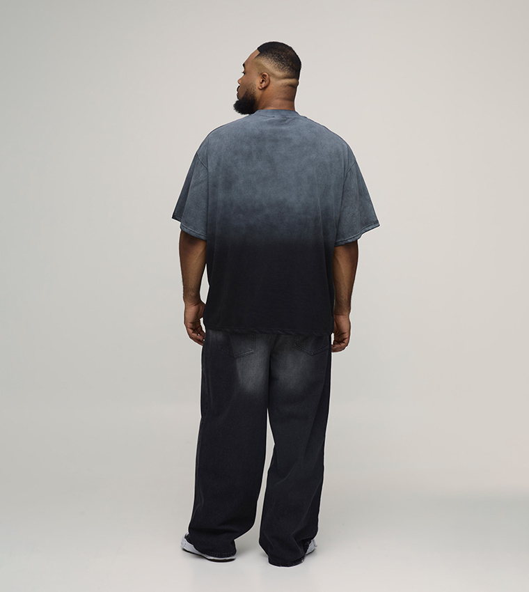 Tinted Washed Distressed Relaxed Fit Jeans