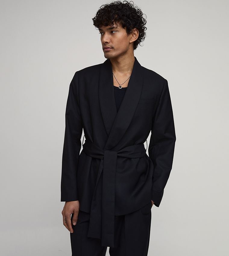 Relaxed Fit Tailored Smoking Jacket