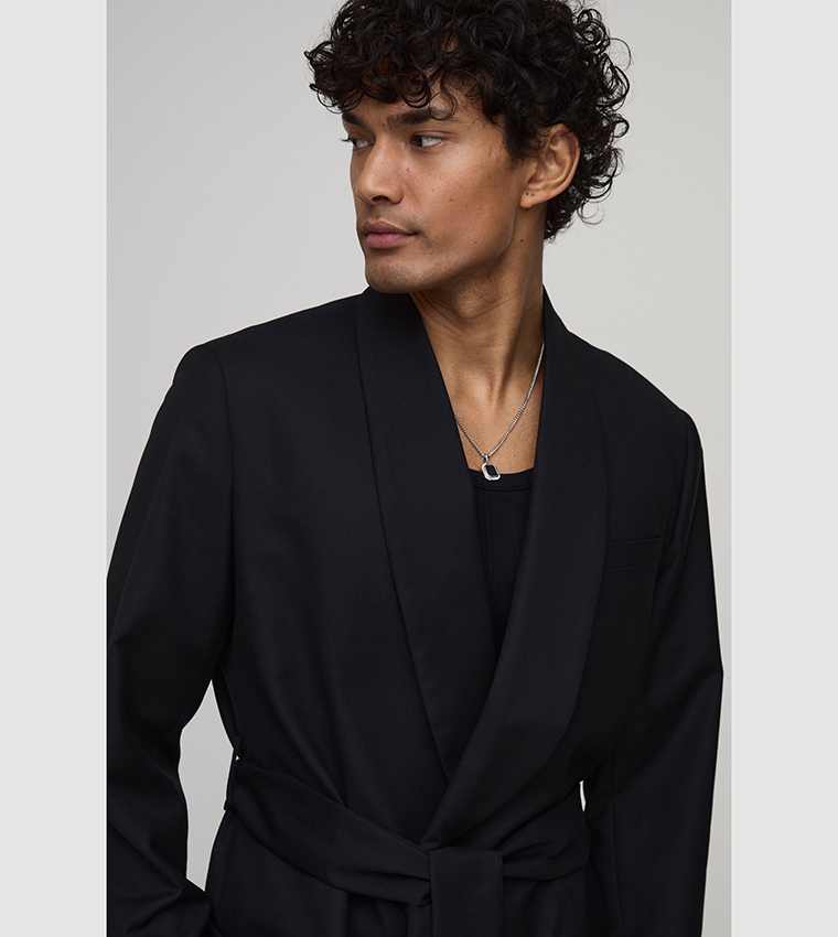 Relaxed Fit Tailored Smoking Jacket