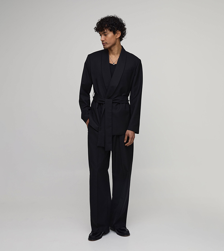 Relaxed Fit Tailored Smoking Jacket