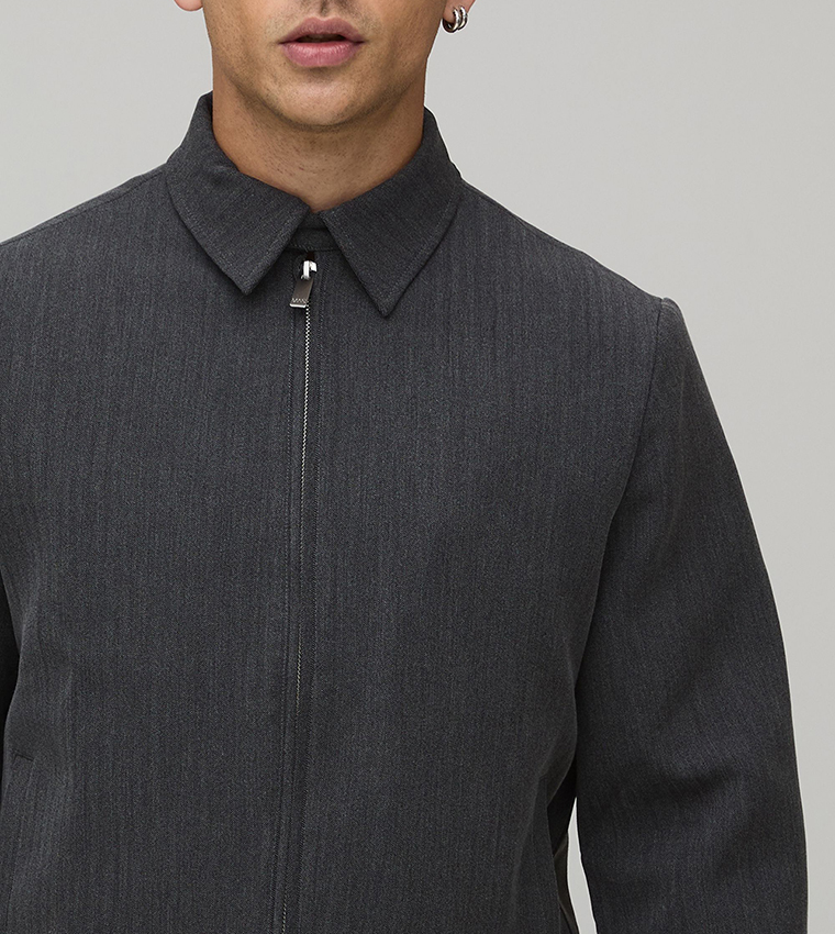 Herringbone Relaxed Fit Jacket