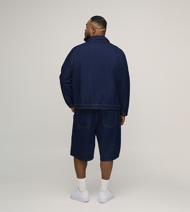 Washed Long Sleeves Denim Jacket