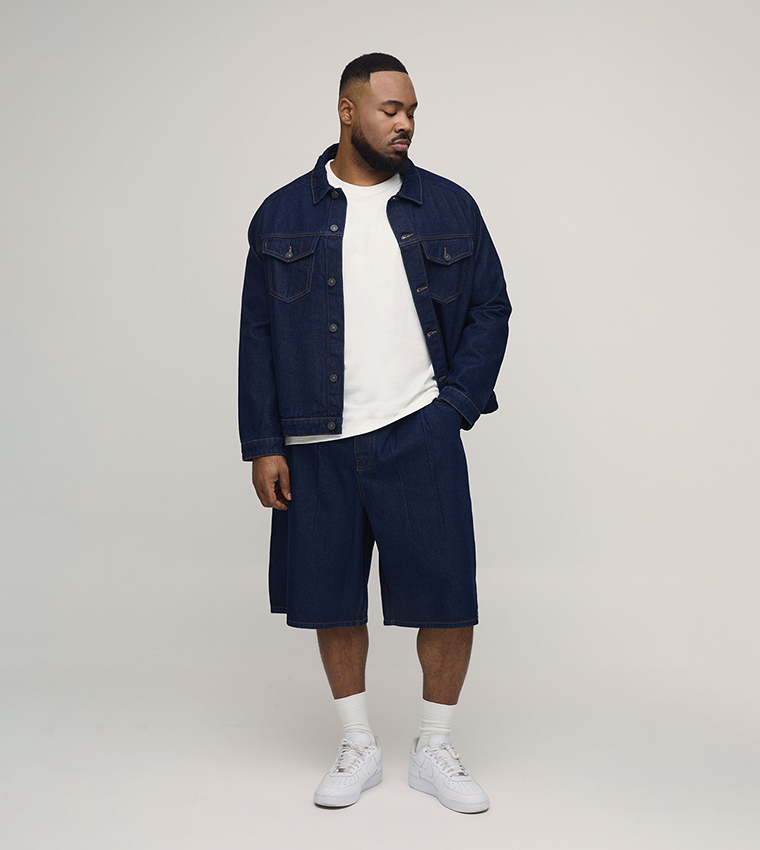 Washed Long Sleeves Denim Jacket