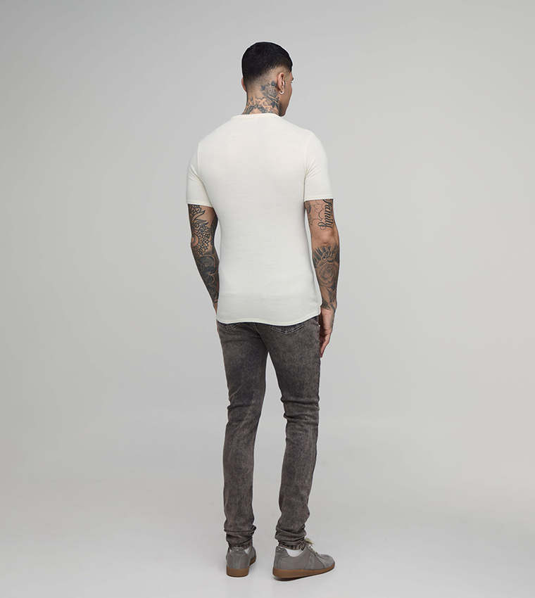 Tall Washed Stacked Stretch Skinny Fit Jeans