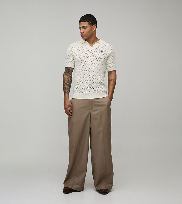 Extreme Wide Leg Tailored Trousers