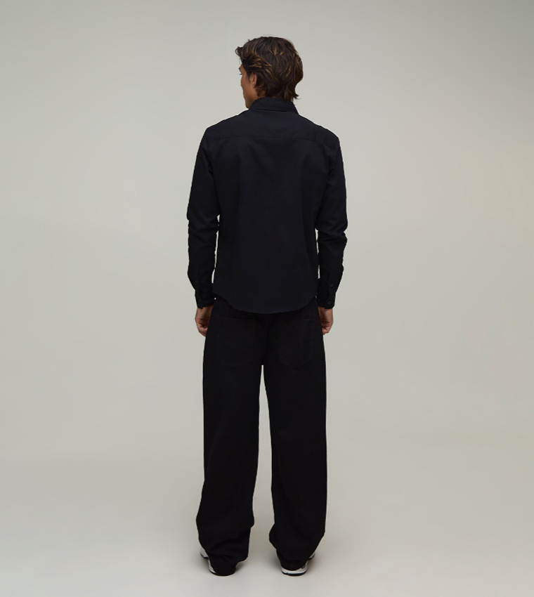 boohooMAN  Long Sleeves - BLACK Long Sleeves