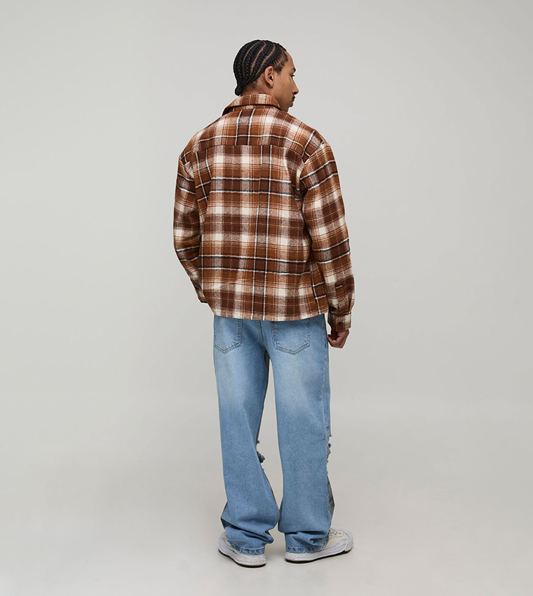 Dirty Wash Ripped Relaxed Fit Jeans