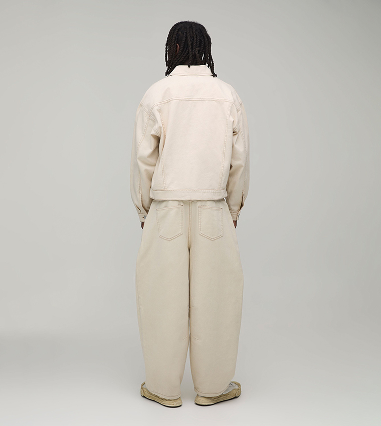 boohooMAN  Denim Jackets - Beige Denim Jackets
