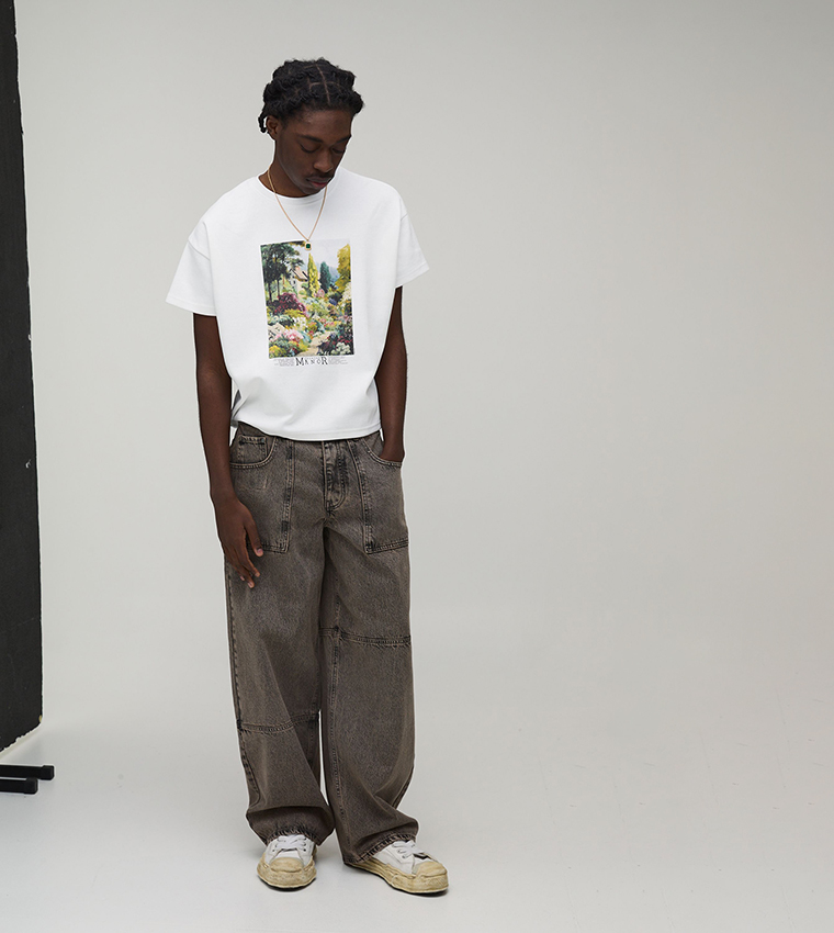 Vintage Washed Baggy Fit Jeans