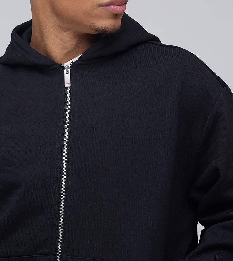 Heavyweight Oversized Zip-Through Hooded Jacket
