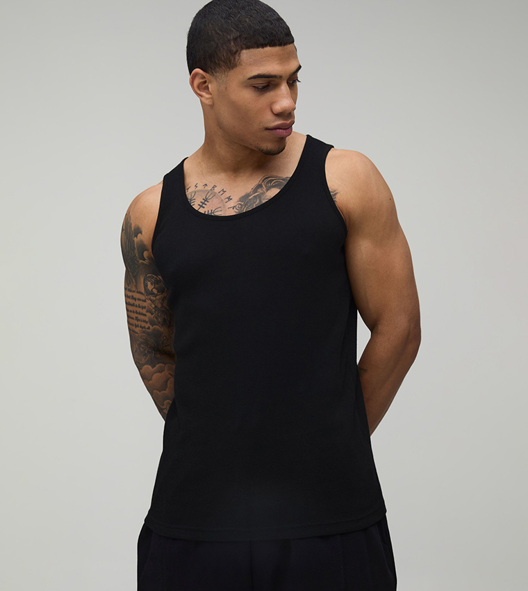 Ribbed Crew Neck Vest