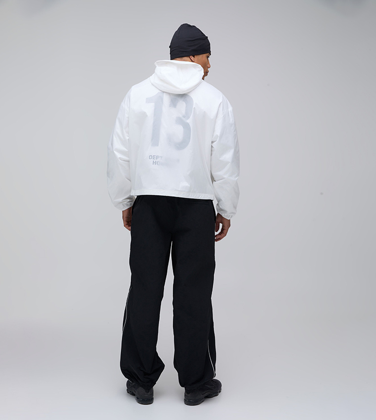 Relaxed Fit Elasticated Front Binding Toggle Hem Nylon Trousers