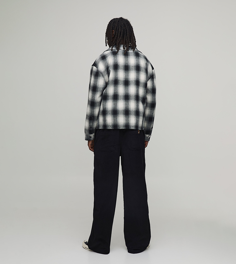 Cord Woven Tab Baggy Fit Trousers