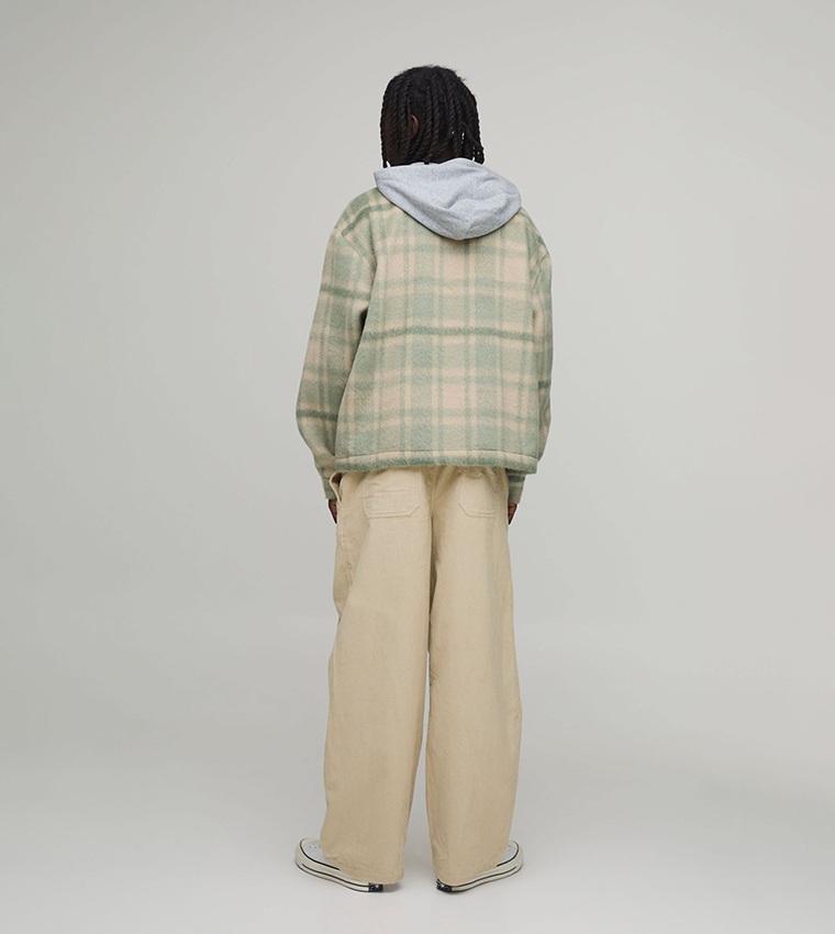 Cord Woven Tab Baggy Fit Trousers