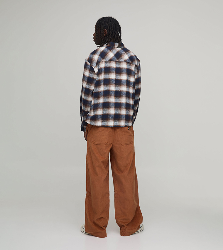 Cord Woven Tab Baggy Fit Trousers